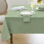 Softalker Outdoor Linen Textured Rectangle Tablecloth, Waterproof Wipeable Farmhouse Burlap Table Cloth, Stain Resistant Table Covers for Kitchen Dining Holiday Party (52 x 70, Sage Green)