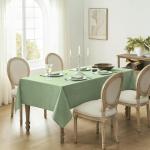 Softalker Outdoor Linen Textured Rectangle Tablecloth, Waterproof Wipeable Farmhouse Burlap Table Cloth, Stain Resistant Table Covers for Kitchen Dining Holiday Party (52 x 70, Sage Green)