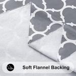 Smiry Rectangle Table Cloth, Waterproof Vinyl Tablecloths with Flannel Backing for Rectangle Tables, Wipeable Spillproof Plastic Tablecloth for Dining, Camping, Indoor and Outdoor (60"x84", Grey)