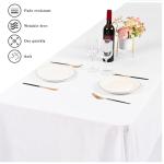 6 Pack Tablecloth 60 x102 inch Polyester Table Cloth for 6 Foot Rectangle Tables,Stain and Wrinkle Resistant Washable Fabric Table Covers Polyester White Table Clothes for Wedding,Party,Banquet