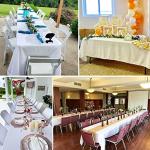 6 Pack Tablecloth 60 x102 inch Polyester Table Cloth for 6 Foot Rectangle Tables,Stain and Wrinkle Resistant Washable Fabric Table Covers Polyester White Table Clothes for Wedding,Party,Banquet