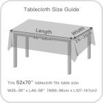 maxmill Rectangle Slubby Textured Tablecloth Waterproof Spillproof Wrinkle Free Table Cloth, Kitchen Dining Room Decoration, Fabric Table Cover for Holiday Party Dinner, 52 x 70 Inch, Sage Green