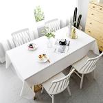 6 Pack Tablecloth 60 x102 inch Polyester Table Cloth for 6 Foot Rectangle Tables,Stain and Wrinkle Resistant Washable Fabric Table Covers Polyester White Table Clothes for Wedding,Party,Banquet