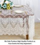 ShinyBeauty Lace Party Tablecloth White 2 Packs 60''x120'' Rustic Floral Fabric Rectangle Lace Table Cloth Baby Tea Party Tablecloths Fabric Tablecover Embroidered Eyelash Lace Tables Linen