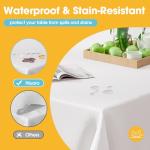 Niuara White Plastic Table Cloth Rectangle Table 15 Pack, 54''×108'' Tablecloth for 6ft Tables, Table Cloth for Disposable Use, Table Cover for Holiday Party, Gathering