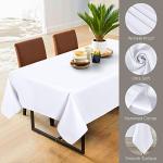 Utopia Kitchen 2 Pack 6 Foot Rectangle Table Cloth [60x102 Inches, White] Stain and Wrinkle Resistant Tablecloth Washable Polyester Cover for Dining, Buffet Parties, Picnic and Weddings