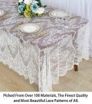 ShinyBeauty Lace Party Tablecloth White 2 Packs 60''x120'' Rustic Floral Fabric Rectangle Lace Table Cloth Baby Tea Party Tablecloths Fabric Tablecover Embroidered Eyelash Lace Tables Linen
