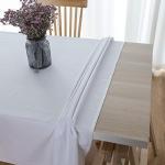 Lespoir Table Cloth 54x120 Inch White Tablecloth for Rectangle Tablecloth 8ft Table Cloths White Cotton Tablecloth Rectangular White Tablecloth Rectangle Table Cover