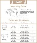 JIALE Tablecloths for Rectangle Tables, Cotton Linen Table Cloth Waterproof Tablecloth Wrinkle Free Farmhouse Dining Tables Cover, Soft Fabric Table Cloths with Tassels, Brown, 55" X 70", 4-6 Seats