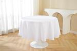 Craft And Party Round Tablecloth, 120 Inch White Tablecloth, Polyester Fabric Washable Table Cloth for Home, Party, Wedding or Restaurant Use.