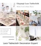 ShinyBeauty Lace Party Tablecloth White 2 Packs 60''x120'' Rustic Floral Fabric Rectangle Lace Table Cloth Baby Tea Party Tablecloths Fabric Tablecover Embroidered Eyelash Lace Tables Linen
