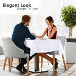 Utopia Kitchen 2 Pack 6 Foot Rectangle Table Cloth [60x102 Inches, White] Stain and Wrinkle Resistant Tablecloth Washable Polyester Cover for Dining, Buffet Parties, Picnic and Weddings