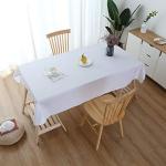 Lespoir Table Cloth 54x120 Inch White Tablecloth for Rectangle Tablecloth 8ft Table Cloths White Cotton Tablecloth Rectangular White Tablecloth Rectangle Table Cover