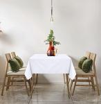 Utopia Kitchen 2 Pack 6 Foot Rectangle Table Cloth [60x102 Inches, White] Stain and Wrinkle Resistant Tablecloth Washable Polyester Cover for Dining, Buffet Parties, Picnic and Weddings