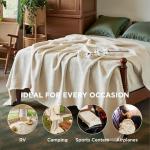 Bedsure 100% Cotton Muslin Blanket King Size for Bed - 4-Layer Breathable and Lightweight Thin Soft Summer Gauze Muslin Blanket for Adults, Linen Beige, 108x90 Inches
