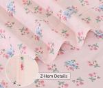 RUVANTI 100% Cotton Sheets Queen Size Set, 4 Pieces, Soft & Breathable Percale Weave Bedding, Deep Pocket 16", Hotel Standard, Crisp Cool Feeling, Durable, Perfect Floral Bed Sheet, Spring On