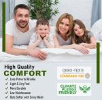 RUVANTI 100% Cotton Sheets Queen Size Set, 4 Pieces, Soft & Breathable Percale Weave Bedding, Deep Pocket 16", Hotel Standard, Crisp Cool Feeling, Durable, Perfect Floral Bed Sheet, Spring On