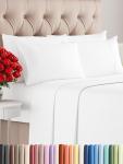 King 6 Piece Sheet Set - Cooling Sheets for Hot Sleepers - Hotel Luxury Bedding for Women, Men, Kids & Teens - Comfy Bedding with Deep Pockets & Easy Fit - Soft and Wrinkle Free - King White Sheets