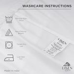 Linen Home 100% Cotton Percale Weave Fitted Sheet, Queen Size, White, 1 Deep Pocket Fitted Sheet, Fits Mattress Upto 16" Crisp and Cool Strong Bed Linen, 60"X80"+15"