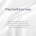 Brooklinen Luxury Sateen 4 Piece Full Size Sheets Set in White - 100% Cotton Sateen Sheets - 1 Fitted Sheet, 1 Flat Sheet, 2 Pillowcases