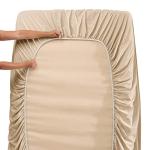 Hearth & Harbor Bed Linen Set - Queen Size, 6 Piece, Extra Deep Pocket, Cream, Microfiber