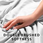 Linen Market Double-Brushed Microfiber Twin Sheet Set 3 Piece – Oeko-TEX Certified Ultra Soft & Wrinkle-Free - 16" Deep Pocket Sheets - Easy Care Twin Size - White