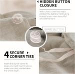 Simple&Opulence 100% Linen Duvet Cover Set, Natural French Flax Duvet Cover Twin Size, Breathable Soft Comfy Linen Bedding Comforter Cover with 1 Pillowcase (68"x86")