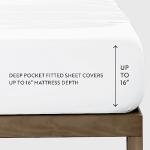 Linen Market Double-Brushed Microfiber Twin Sheet Set 3 Piece – Oeko-TEX Certified Ultra Soft & Wrinkle-Free - 16" Deep Pocket Sheets - Easy Care Twin Size - White