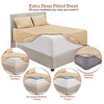 Hearth & Harbor Bed Linen Set - Queen Size, 6 Piece, Extra Deep Pocket, Cream, Microfiber