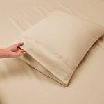 Hearth & Harbor Bed Linen Set - Queen Size, 6 Piece, Extra Deep Pocket, Cream, Microfiber