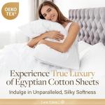 LANE LINEN 100% Egyptian Cotton King Sheets Set – 4 Piece Sateen Weave Bed Sheets, Ultra Soft, 16" Deep Pocket, Luxury King Size Sheet Set – White
