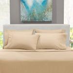 Hearth & Harbor Bed Linen Set - Queen Size, 6 Piece, Extra Deep Pocket, Cream, Microfiber