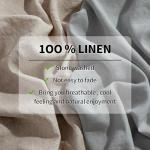 LBRO2M 100% Linen Sheet Set King Size,Bed Sheets 4 Piece Sets, Solid Color Natural Flax Bed Sheets Soft Breathable Bedding,16" Deep Pocket,All Season (King, Linen)