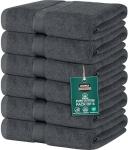 Utopia Towels 6 Pack Medium Bath Towel Set, 24 by 48 Inches, 500 GSM 100% Ring Spun Cotton, Lightweight and Highly Absorbent Quick Drying Premium Towels for Hotel, Spa and Bathroom, Grey