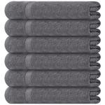 White Classic Wealuxe Grey Towels for Bathroom 6 Pack, Cotton Bath Towel Set for Hotel, Gym, Spa, Soft Extra Absorbent Quick Dry 24x50 Inch