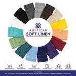 American Soft Linen Luxury 4 Piece Bath Towel Set, 600 GSM 100% Cotton Turkish Bath Towels for Bathroom, 27x54 in Large Bathroom Shower Towels, Dark Gray