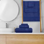 GLAMBURG Ultra Soft 8-Piece Towel Set - 100% Pure Ringspun Cotton, Contains 2 Oversized Bath Towels 27x54, 2 Hand Towels 16x28, 4 Wash Cloths 13x13 - Ideal for Everyday use, Hotel & Spa - Navy Blue