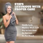 White Classic Wealuxe Grey Towels for Bathroom 6 Pack, Cotton Bath Towel Set for Hotel, Gym, Spa, Soft Extra Absorbent Quick Dry 24x50 Inch