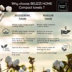 Belizzi Home Ultra Soft 6 Pack Cotton Towel Set, Contains 2 Bath Towels 28x55 inch, 2 Hand Towels 16x24 inch & 2 Wash Coths 12x12 inch, Ideal Everyday use, Compact & Lightweight - Charcoal Grey