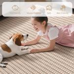 YDKGL Boho Woven Runners for Hallways Extra Long 2x8 ft Washable Kitchen Runner Mat Rugs Non Slip, Soft Entryway Laundry Hall Floor Runner Carpet for Indoor Backdoor Bedroom Hallway Living Room, Brown