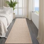 YDKGL Boho Woven Runners for Hallways Extra Long 2x8 ft Washable Kitchen Runner Mat Rugs Non Slip, Soft Entryway Laundry Hall Floor Runner Carpet for Indoor Backdoor Bedroom Hallway Living Room, Brown