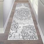 HEBE Hallway Runner Rug 2'x6' Washable Vintage Distressed Area Rugs Non Slip Laundry Rug Runner Boho Floor Carpet Runners for Hallways Entryway Laundry Room Kitchen Bathroom