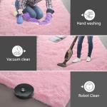 Shag Area Rugs for Bedroom Living Room,4X6 Ultra Soft Fluffy Area Rugs for Dorm, Indoor Carpet Nursery Rugs for Kids Girls Room Home Decor,Pink