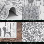 HEBE Hallway Runner Rug 2'x6' Washable Vintage Distressed Area Rugs Non Slip Laundry Rug Runner Boho Floor Carpet Runners for Hallways Entryway Laundry Room Kitchen Bathroom