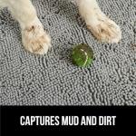 GORILLA GRIP Dog Doormat, Absorbent Doormats for Muddy Dogs Paws, 60x36 Machine Washable Soakstopper Rugs, Cleaner Floors, US Designed Pet Bed Door Mat, Indoor Entrance Pets Rug, Gray