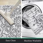 HEBE Hallway Runner Rug 2'x6' Washable Vintage Distressed Area Rugs Non Slip Laundry Rug Runner Boho Floor Carpet Runners for Hallways Entryway Laundry Room Kitchen Bathroom