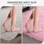 Shag Area Rugs for Bedroom Living Room,4X6 Ultra Soft Fluffy Area Rugs for Dorm, Indoor Carpet Nursery Rugs for Kids Girls Room Home Decor,Pink
