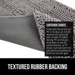 GORILLA GRIP Dog Doormat, Absorbent Doormats for Muddy Dogs Paws, 60x36 Machine Washable Soakstopper Rugs, Cleaner Floors, US Designed Pet Bed Door Mat, Indoor Entrance Pets Rug, Gray