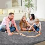 5X8 Ultra Soft Rug for Living Room, 5X8 Fluffy Shag Area Rug for Bedroom, Modern Shaggy Carpets Fuzzy Rug for Teens Dorm Nursery Home Decor Aesthetic, Upgrade Anti-Skid Durable, Grey