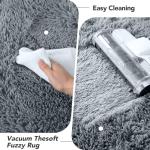 Fluffy Rug 5x7 Bedroom Rugs: Shag Rug for Bedroom - Area Rug 5x7 Grey Plush Fuzzy Soft Carpet for Living Room - Teenage Room Dorm Decor Carpets